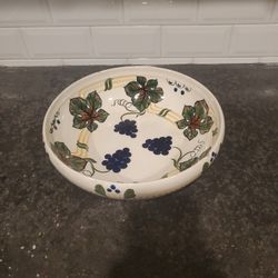 Handpainted Bowl Made In Copenhagen, Denmark. 