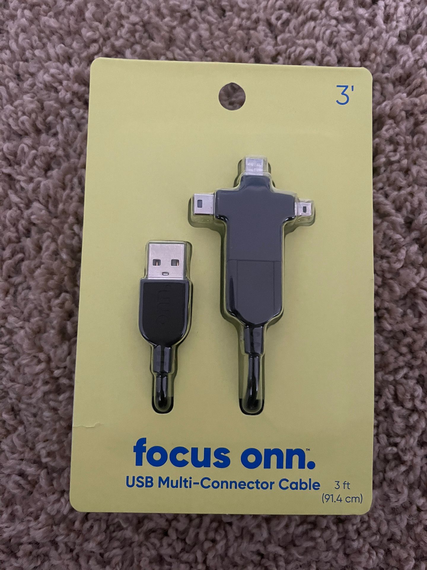 3ft USB Multi-Connector Cable