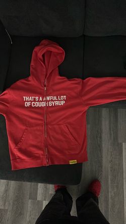 That's A Awful Lot of Cough Syrup Red Zip-Up Hoodie