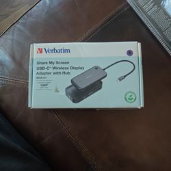Verbatim Share My Screen Usb-c Wireless Display Adapter With Hub