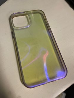 iPhone 12 Pro Max clear phone case with iridescent