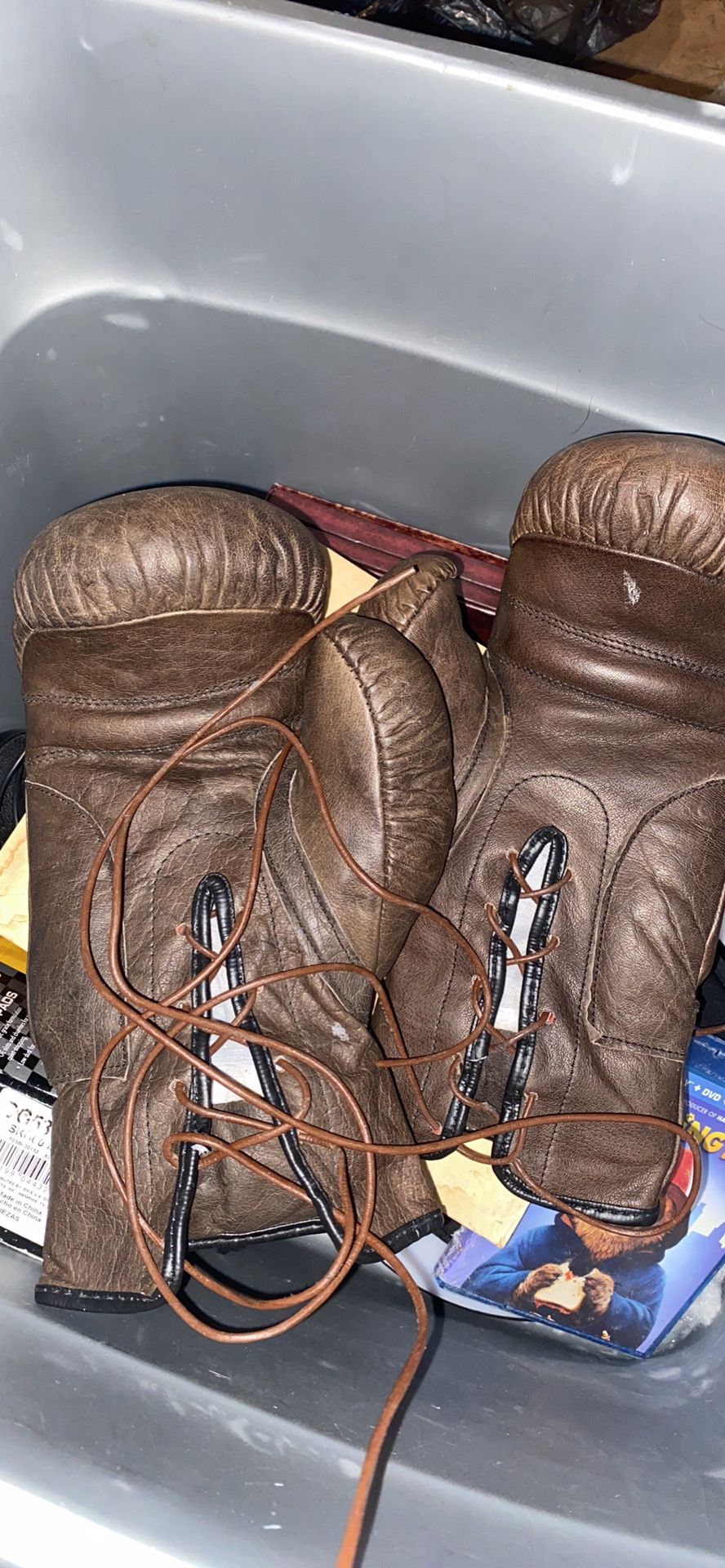 Vintage Leather Boxing Gloves