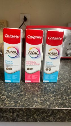Colgate Total Plaque Shield & Sensitivity Protection Toothpaste-3 Items!($17.88+ Value)