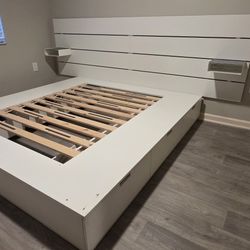 IKEA Nordli King size Bed frame with storage + Headboard