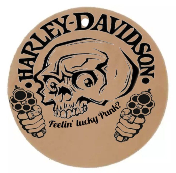 Harley Davidson Skull Leather Patch