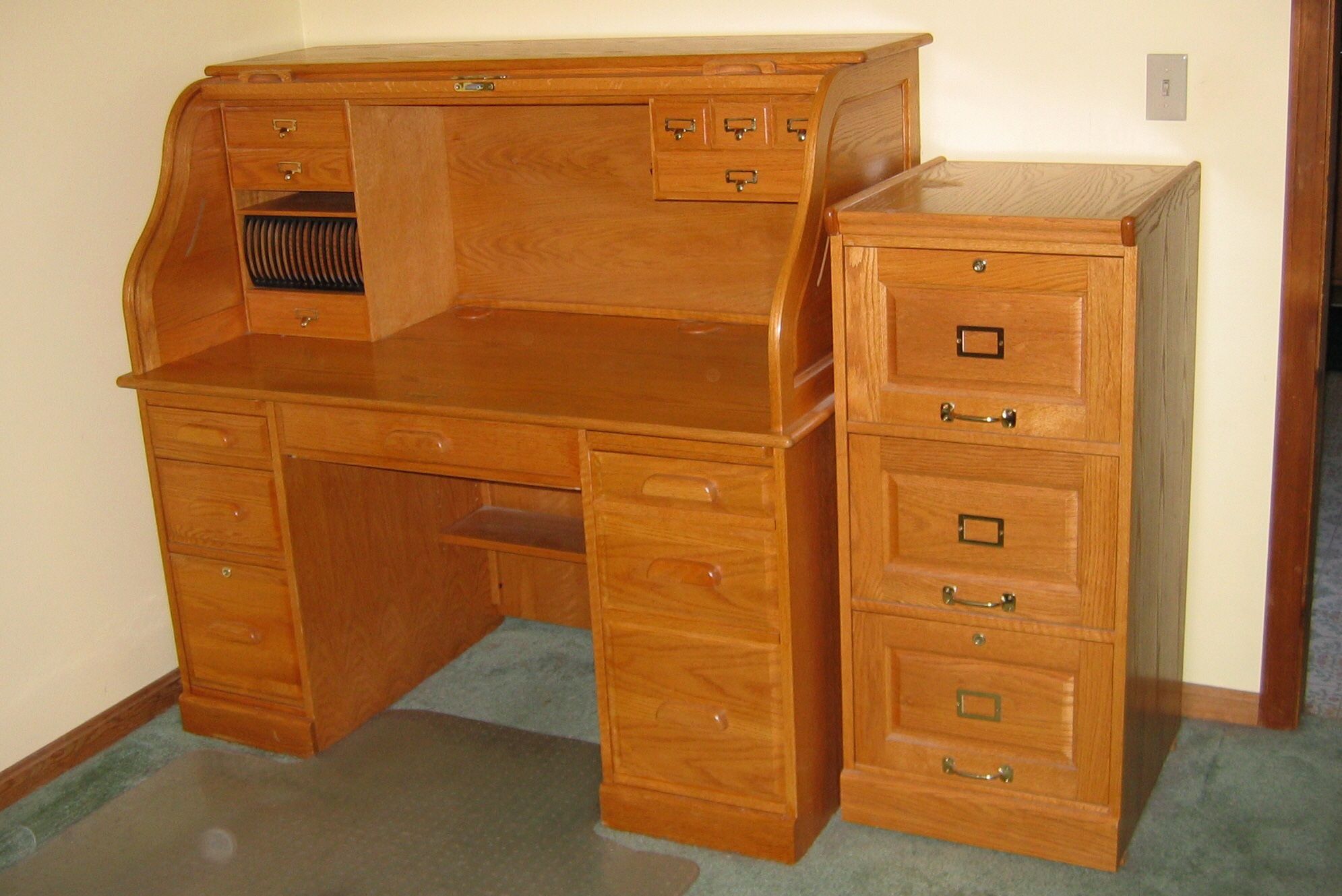 Oak Roll Top Desk