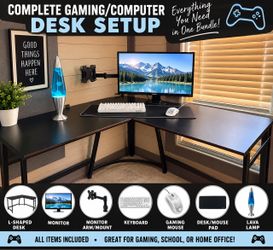 L shaped desk carbon fiber with other things