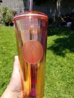 Rose Gold Iridescent Starbucks Tumbler