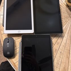 2 Apple I Pads & One Microsoft Tablet For Parts