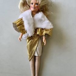 Vintage 1985 Jem & Holograms Jerrica Gold n Glitter Doll Hasbro Original Outfit