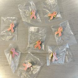 8 Breast Cancer Awareness Pins 