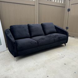 Black Velvety Couch Viveca