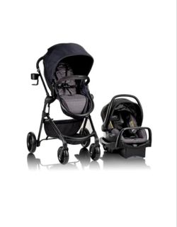 Evenflo Pivot Modular Travel System with LiteMax Infant Car Seat – Casual Gray