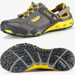 HUMTTO Men's Amphibious Water Shoes - Hiking Sandals for Men Outdoor Water Sandal Closed Toe Non-Slip River Shoes Summer Quick Drying Aqua Shoe