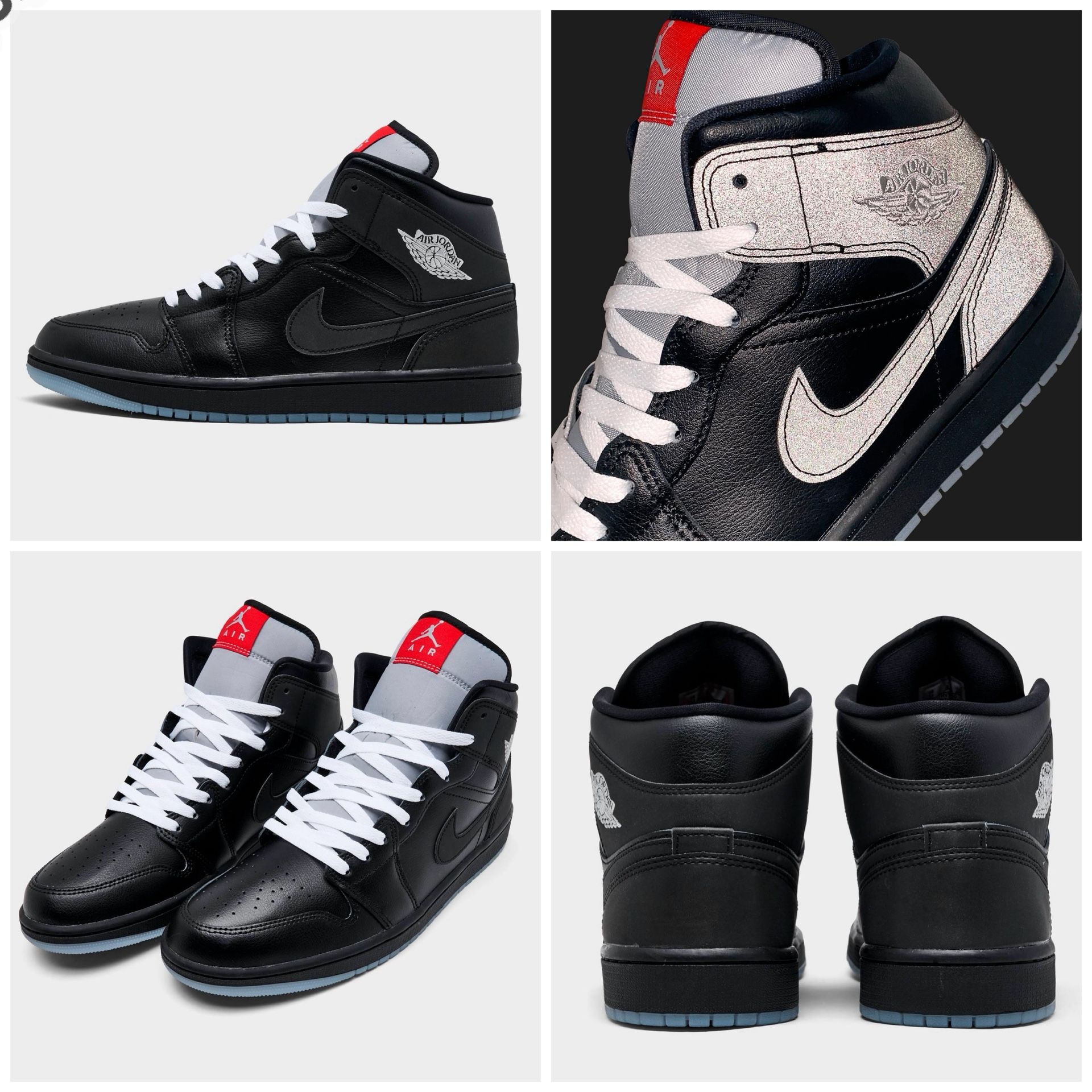 Air Jordan 1 Mid SE Black Metallic Reimagined Shoes
