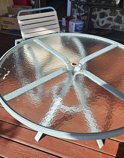 Outdoor Patio Dining Set – Glass Table + 4 Chairs