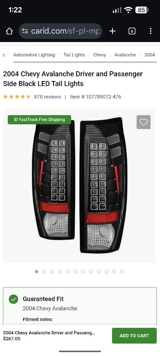 Chevy Avalanche Taillights