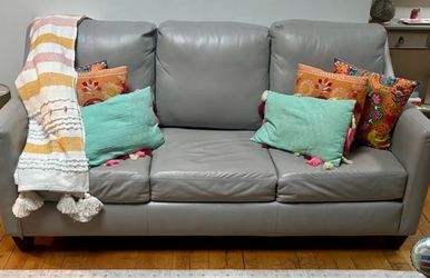 3-seater Leather Sofa Bed