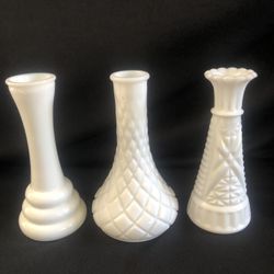 Milk Glass Bud Vases