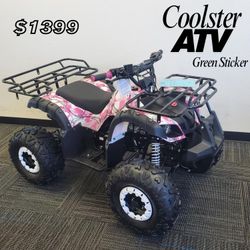 ATV/Quad For Sale! Brand New! CA Green Sticker! Affordable & Fully Assembled! Coolster Brand! Great Safety Features! 125cc Frame perfect For Teens!