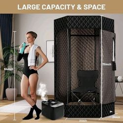 PRICE DROP! PORTABLE SAUNA - Steamer, Remote Control, Folding Chair and Mat 