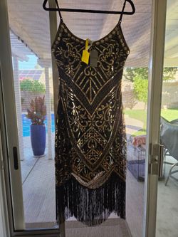 NEW Women's Flapper Dresses 1920s,Great Gatsby Dresses Sequin Fringe Cocktail Dress Roaring 20s Dress