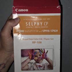 Postcard Size Color Ink/Paper Set for SELPHY CP Compact Photo Printers