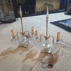 Antique Crystal Lamps