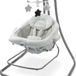 Graco DuetConnect LX Portable Baby Swing and Bouncer, Multi-Direction Baby Bouncer Seat, Multiple Swing Speeds,