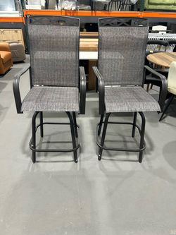 New-Outdoor Swivel Bar Stools Set of 2