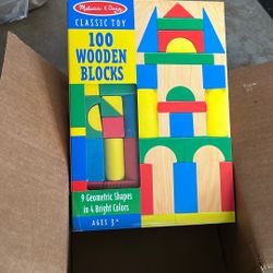 100 Wooden Blocks Classic Toy. Melissa & Doug