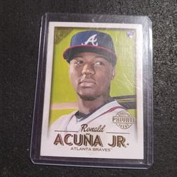 2018 Topps Gallery #140 Ronald Acuna Jr Private Issue Card Thumbnail