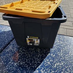 Black and Yellow Storage Bins