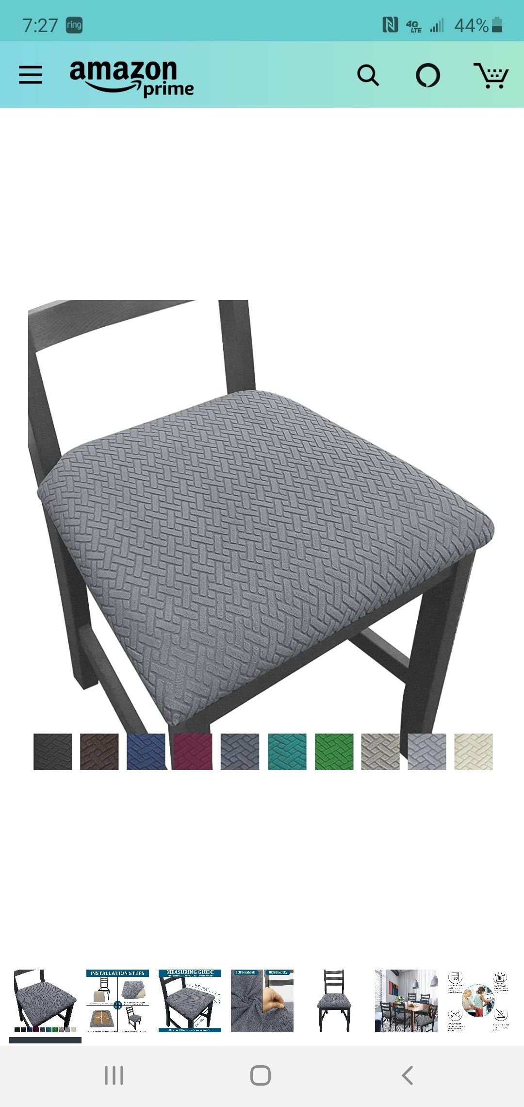 Seat Covers for Dining Room Chair Seat Covers (Gray, 6)