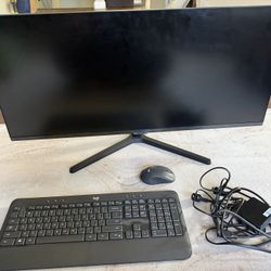 Samsung 34” Monitor + Logitech Keyboard & Mouse