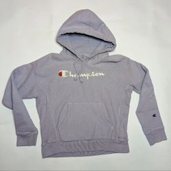 Champion Smoked Lilac Purple Embroidered Logo Hoodie Sweatshirt