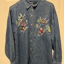 Women’s Long sleeve Holiday Jean Shirt