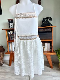 Vintage Dainty White Lace Apron