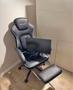 Gaming Chair and Monitor