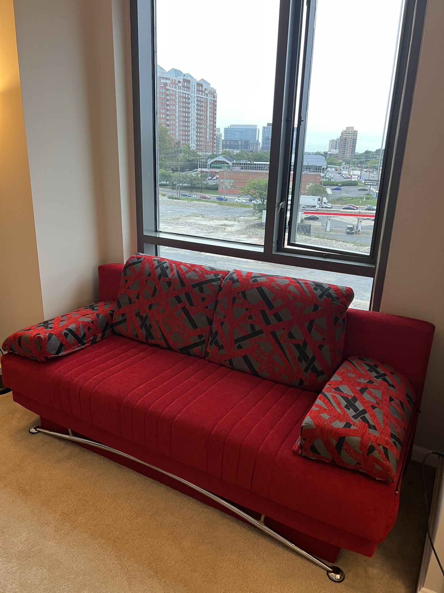 Queen-Size Bed Couch with Storage