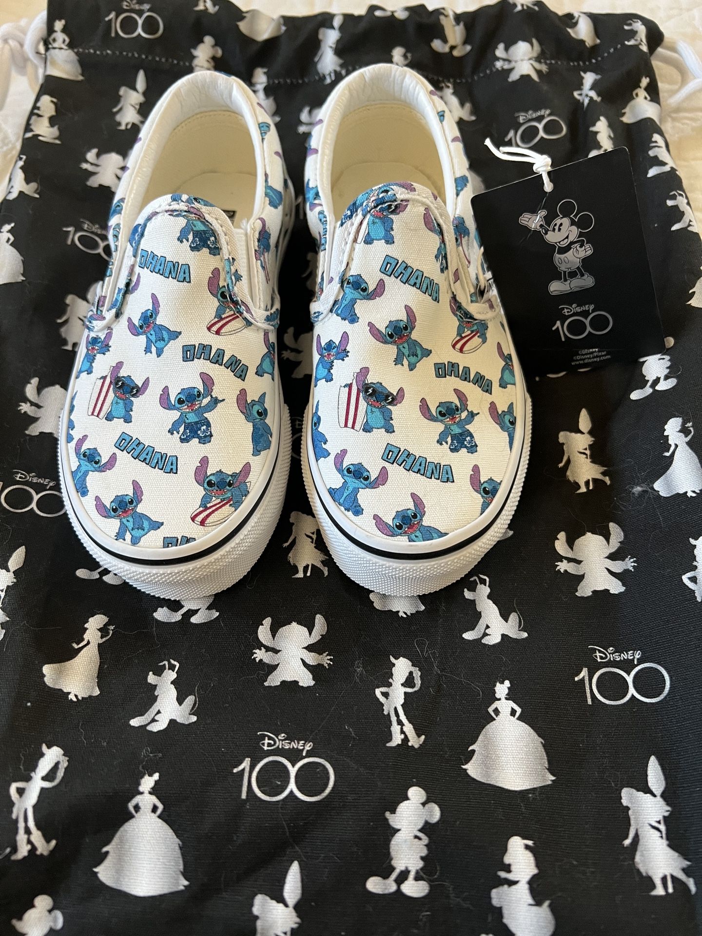 Disney Stitch Slip On Vans 100 Anniversary