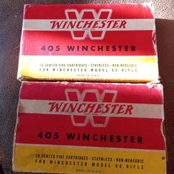 antique Winchester boxes with all casings