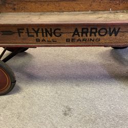 Flying  Arrow Wooden Pull Wagon