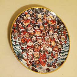 Kitty Christmas plate