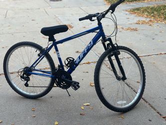 Huffy 26" Rock Creek Mountain Bike, Fits Riders 60"+, Blue, Adult, Men's