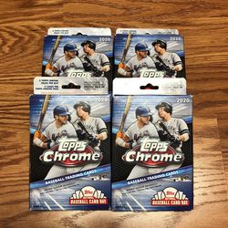Brand New 4x Topps Chrome Baseball Hangers 2020