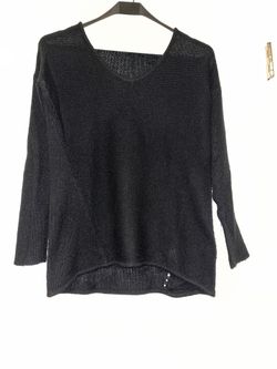 Women’s Velvet brand black knit sweater. 