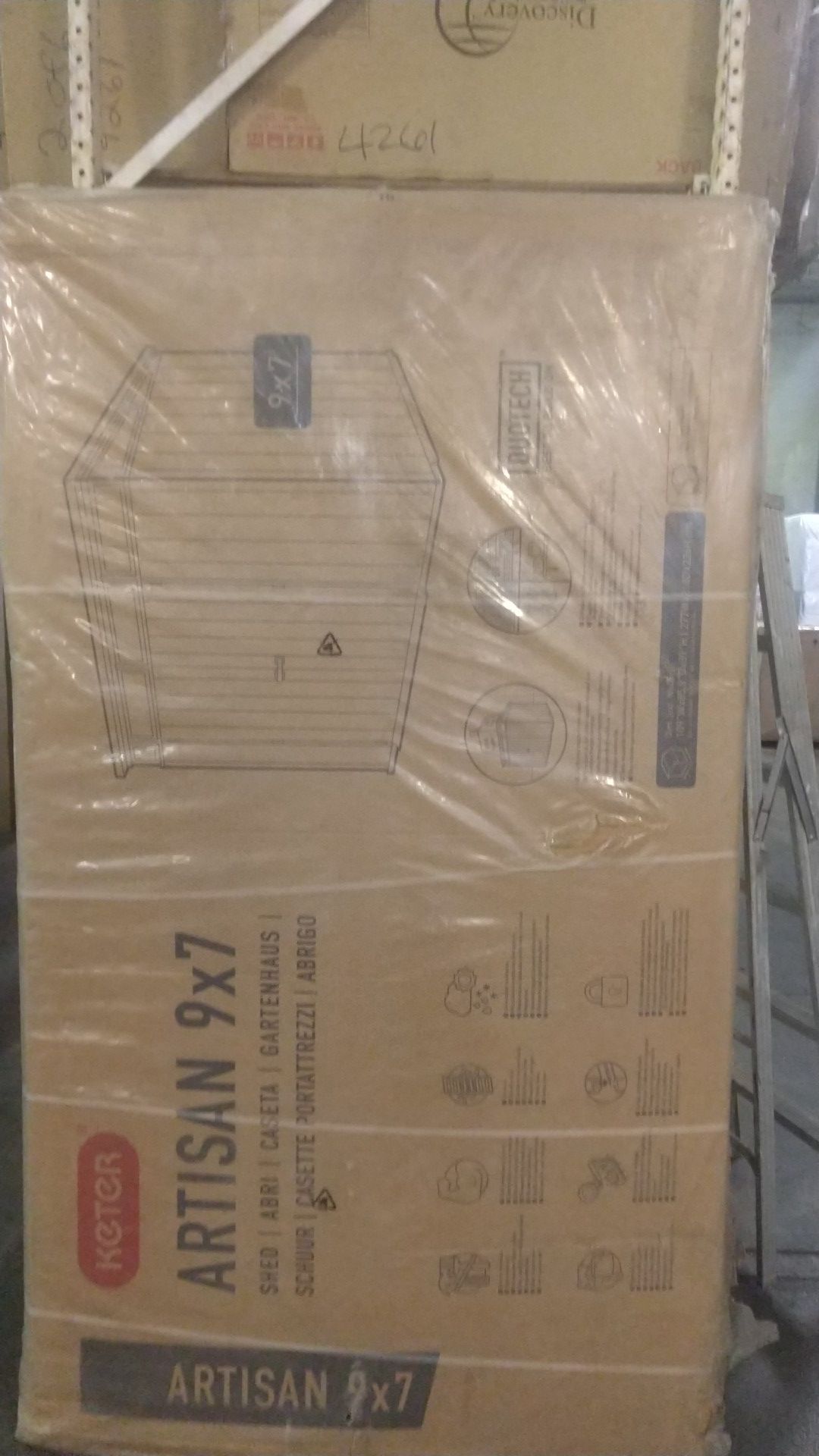 New in the box Keter Artisan 9x7 shed