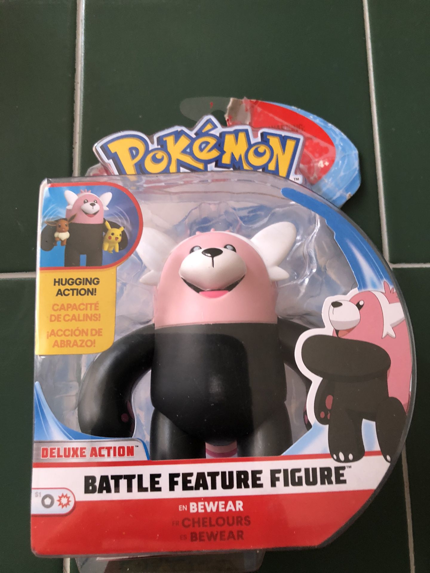 $12 Pokemon Bewear Battle Feature Figure With Deluxe Hugging Action