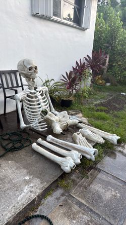 huge skeleton for Halloween
